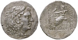 GRECHE - RE DI MACEDONIA - Alessandro III (336-323 a.C.) - Tetradracma (Mesembria) - Testa di Eracle a d. /R Zeus seduto a s. con aquila e scettro S. ...