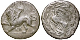 GRECHE - SICIONIA - Sicione (430-390 a.C.) - Statere - Chimera a s.; in alto, corona /R Colomba in volo a d. entro corona Sear 2771 (AG g. 11,55) Corr...