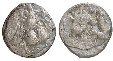 GRECHE - IONIA - Efeso - Tremiobolo - Ape /R Parte anteriore di cervo Sear 4376 ...