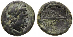 GRECHE - FRIGIA - Abbaitis - AE 24 - Testa laureata a d. /R Fulmine e scritta entro corona (AE g. 7,67)
qBB