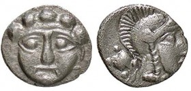 GRECHE - PISIDIA - Selge - Tremiobolo - Testa della Gorgone di fronte /R Testa di Atena a d. Sear 5473 (AG g. 0,7)
SPL