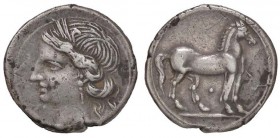 GRECHE - ZEUGITANA - Cartagine - Quarto di shekel - Testa di Tanit a s. /R Cavallo a d. Sear 6499 (AG g. 1,82)
BB+