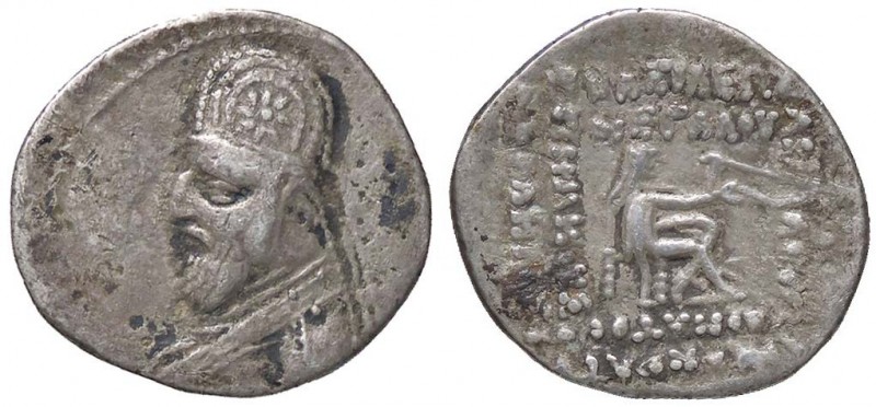 GRECHE - RE PARTHI - Orode I (80-77 a.C.) - Dracma - Busto a s. /R Arciere sedut...