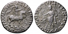 GRECHE - RE BACTRIANI e INDO-GRECI - Azes I (57-35 a.C.) - Tetradracma - Il Re a cavallo con lancia, a d. /R Divinità stante a s. Mitch. 2212 (AG g. 9...