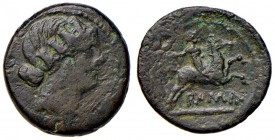 ROMANE REPUBBLICANE - ANONIME - Monete semilibrali (217-215 a.C.) - Semuncia - Testa femminile turrita a d. /R Cavaliere al galoppo verso d. Cr. 39/5;...