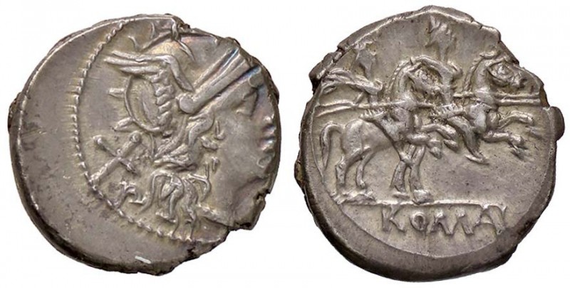ROMANE REPUBBLICANE - ANONIME - Monete senza simboli (dopo 211 a.C.) - Denario -...