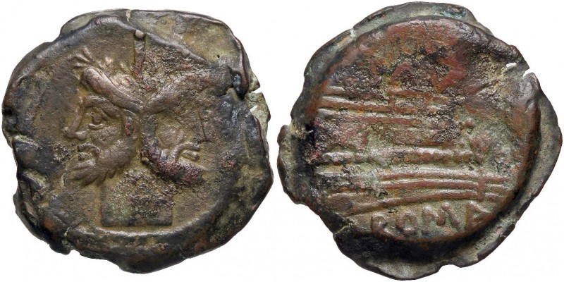 ROMANE REPUBBLICANE - ANONIME - Monete senza simboli (dopo 211 a.C.) - Asse - Te...