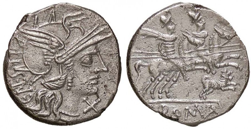 ROMANE REPUBBLICANE - ANTESTIA - C. Antestius Labeo (146 a.C.) - Denario - Testa...