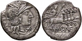 ROMANE REPUBBLICANE - ANTESTIA - L. Antestius Gragulus (136 a.C.) - Denario - Testa di Roma a d. /R Giove su quadriga verso d. B. 9; Cr. 238/1 (AG g. ...