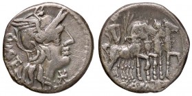 ROMANE REPUBBLICANE - CAECILIA - Q. Caecilius Metellus (130 a.C.) - Denario - Testa di Roma a d. /R Giove su quadriga verso d. B. 21; Cr. 256/1 (AG g....