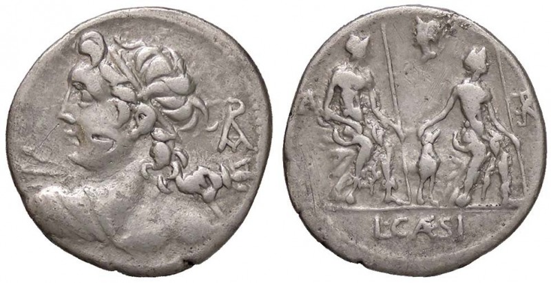 ROMANE REPUBBLICANE - CAESIA - Lucius Caesius (112-111 a.C.) - Denario - Testa d...