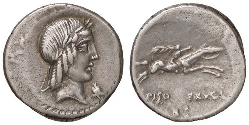 ROMANE REPUBBLICANE - CALPURNIA - L. Calpurnius Piso Frugi (90 a.C.) - Denario -...