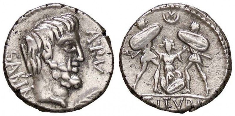 ROMANE REPUBBLICANE - TITURIA - L. Titurius L. f. Sabinus (89 a.C.) - Denario - ...