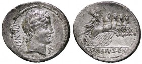 ROMANE REPUBBLICANE - VIBIA - C. Vibius C. F. Pansa (90 a.C.) - Denario - Testa grande di Apollo a d. /R Pallade su quadriga verso d. con scettro e un...