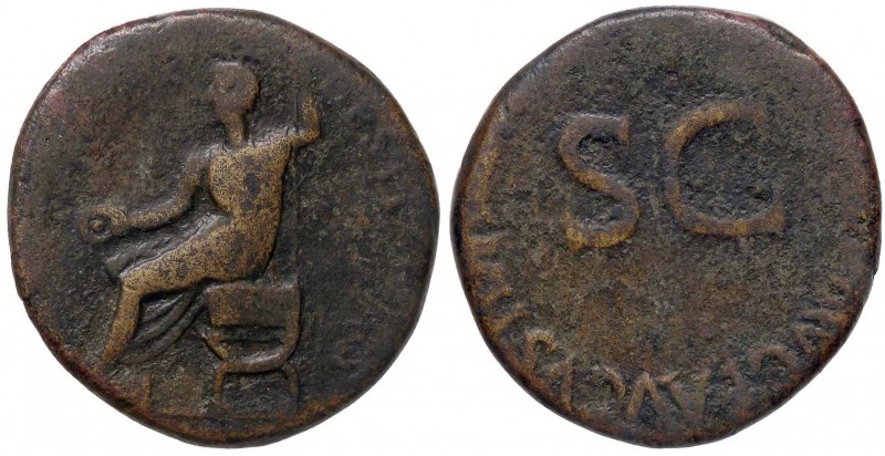 ROMANE IMPERIALI - Augusto (27 a.C.-14 d.C.) - Sesterzio - Augusto radiato sedut...