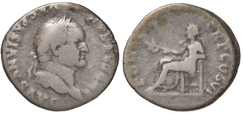 ROMANE IMPERIALI - Vespasiano (69-79) - Denario - Testa laureata a d. /R Vespasi...