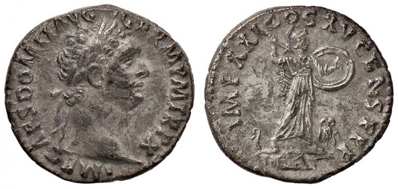 ROMANE IMPERIALI - Domiziano (81-96) - Denario - Testa laureata a d. /R Minerva ...