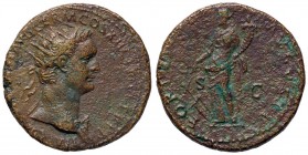 ROMANE IMPERIALI - Domiziano (81-96) - Dupondio - Busto radiato a d. /R La Fortuna stante a s. con timone e cornucopia (AE g. 15,54)
qBB