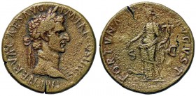 ROMANE IMPERIALI - Nerva (96-98) - Sesterzio - Busto laureato a d. /R La Fortuna stante a s. con timone e cornucopia C. 67 (AE g. 24,09)
BB