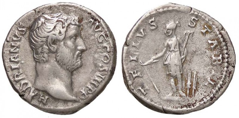 ROMANE IMPERIALI - Adriano (117-138) - Denario - Testa a d. /R Tellus stante a s...