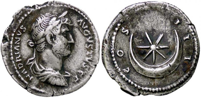 ROMANE IMPERIALI - Adriano (117-138) - Denario - Testa laureata a d. /R Sette st...