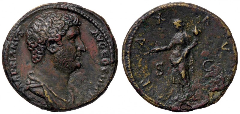 ROMANE IMPERIALI - Adriano (117-138) - Sesterzio - Busto drappeggiato a d. /R La...