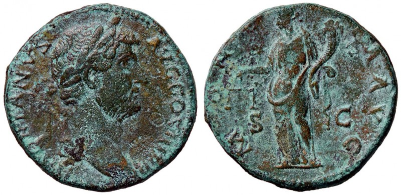 ROMANE IMPERIALI - Adriano (117-138) - Sesterzio - Testa laureata a d. /R La Mon...