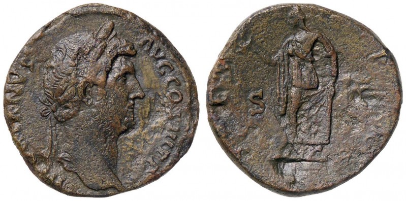ROMANE IMPERIALI - Adriano (117-138) - Sesterzio - Busto laureato e drappeggiato...