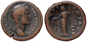 ROMANE IMPERIALI - Adriano (117-138) - Sesterzio - Testa a d. /R L'Equità stante a s. con bilancia e lancia C. 123 (AE g. 27,93)
meglio di MB