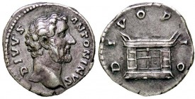 ROMANE IMPERIALI - Antonino Pio (138-161) - Denario - Testa a d. /R Altare ornato da due rametti di palma C. 357; RIC M441 (AG g. 3,31)
BB+