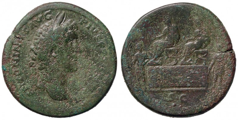 ROMANE IMPERIALI - Antonino Pio (138-161) - Sesterzio - Testa laureata a d. /R A...