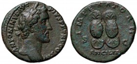 ROMANE IMPERIALI - Antonino Pio (138-161) - Asse - Testa laureata a d. /R Due scudi ovali su quattro tondi C. 30 (AE g. 10,62)
BB+