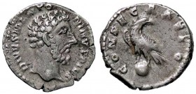 ROMANE IMPERIALI - Marco Aurelio (161-180) - Denario - Testa a d. /R Aquila a s. retrospiciente su altare C. 88 (AG g. 3,68) Ex InAsta 27, lotto 532
...