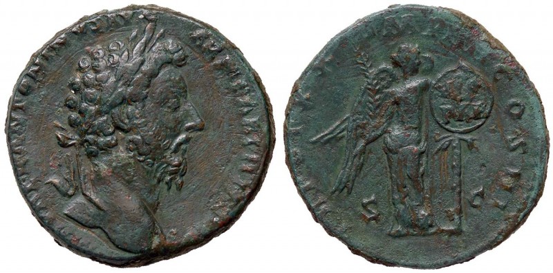 ROMANE IMPERIALI - Marco Aurelio (161-180) - Sesterzio - Testa laureata a d. /R ...