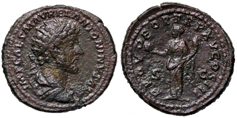 ROMANE IMPERIALI - Marco Aurelio (161-180) - Dupondio - Busto radiato e drappegg...