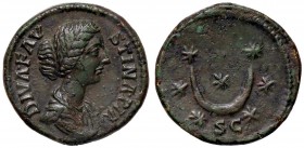 ROMANE IMPERIALI - Faustina II (moglie di M. Aurelio) - Asse - Busto drappeggiato a d. /R Crescente entro sette stelle C. 213 (AE g. 9,38)
SPL/qSPL