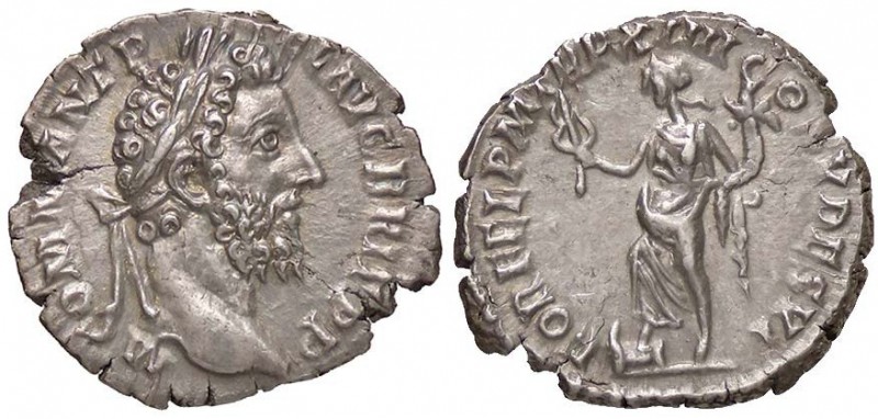 ROMANE IMPERIALI - Commodo (177-192) - Denario - Busto laureato a d. /R La Fortu...