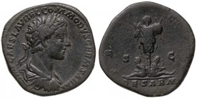 ROMANE IMPERIALI - Commodo (177-192) - Sesterzio - Busto laureato a d. /R Trofeo tra due prigionieri seduti (AE g. 21,85)
BB
