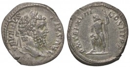 ROMANE IMPERIALI - Settimio Severo (193-211) - Denario - Testa laureata a d. /R Nettuno stante a s. con il piede d. su una roccia ed il tridente C. 54...