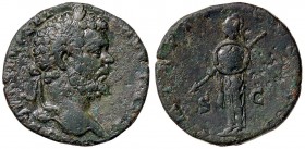 ROMANE IMPERIALI - Settimio Severo (193-211) - Sesterzio - Testa laureata a d. /R Minerva con lancia e scudo a d. C. 393 (AE g. 19,72)
BB+/BB