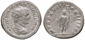 ROMANE IMPERIALI - Caracalla (198-217) - Antoniniano - Busto radiato e drappeggiato a d. /R Giove nudo stante a d. con fulmine e scettro C. 279 (AG g....