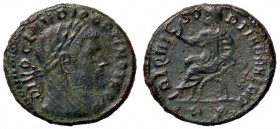 ROMANE IMPERIALI - Claudio II (268-270) - AE 3 - Busto velato e laureato a d /R Claudio velato seduto a s., con scettro e la mano d. alzata (AE g. 3,1...