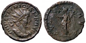 ROMANE IMPERIALI - Tetrico I (270-273) - Antoniniano - Busto radiato e corazzato a d. /R La Vittoria stante a s. con corona e palma C. 17; RIC 56 (MI ...