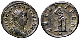 ROMANE IMPERIALI - Tacito (275-276) - Antoniniano - Busto radiato e drappeggiato a d. /R La Sicurezza stante con gambe incrociate appoggiata a una col...