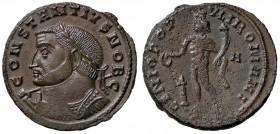 ROMANE IMPERIALI - Costanzo I (Cloro) (305-306) - Follis - Busto laureato e corazzato a s. /R Il Genio stante a s. con patera e cornucopia; ai suoi pi...
