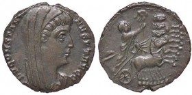 ROMANE IMPERIALI - Costantino I (306-337) - AE 4 - Testa velata a d. /R L'Imperatore su quadriga al galoppo a d., tende la mano ad una altra mano in a...
