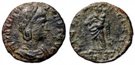 ROMANE IMPERIALI - Teodora - AE 4 - Busto a d. /R La Pace stante a s. (AE g. 1,62)
BB