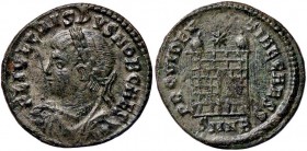 ROMANE IMPERIALI - Crispo (317-326) - Follis ridotto (Nicomedia) - Busto laureato a s., con scettro e mantello imperiale /R Porta da campo (MI g. 2,69...