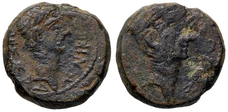 ROMANE PROVINCIALI - Giulio Cesare e Augusto - AE 21 - Testa laureata di Giulio ...
