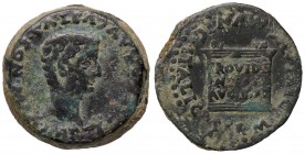 ROMANE PROVINCIALI - Tiberio (14-37) - AE 28 (Spagna - Italica) - Testa nuda a d. /R Ara con iscrizione Sear 253 (AE g. 14,41)
qBB